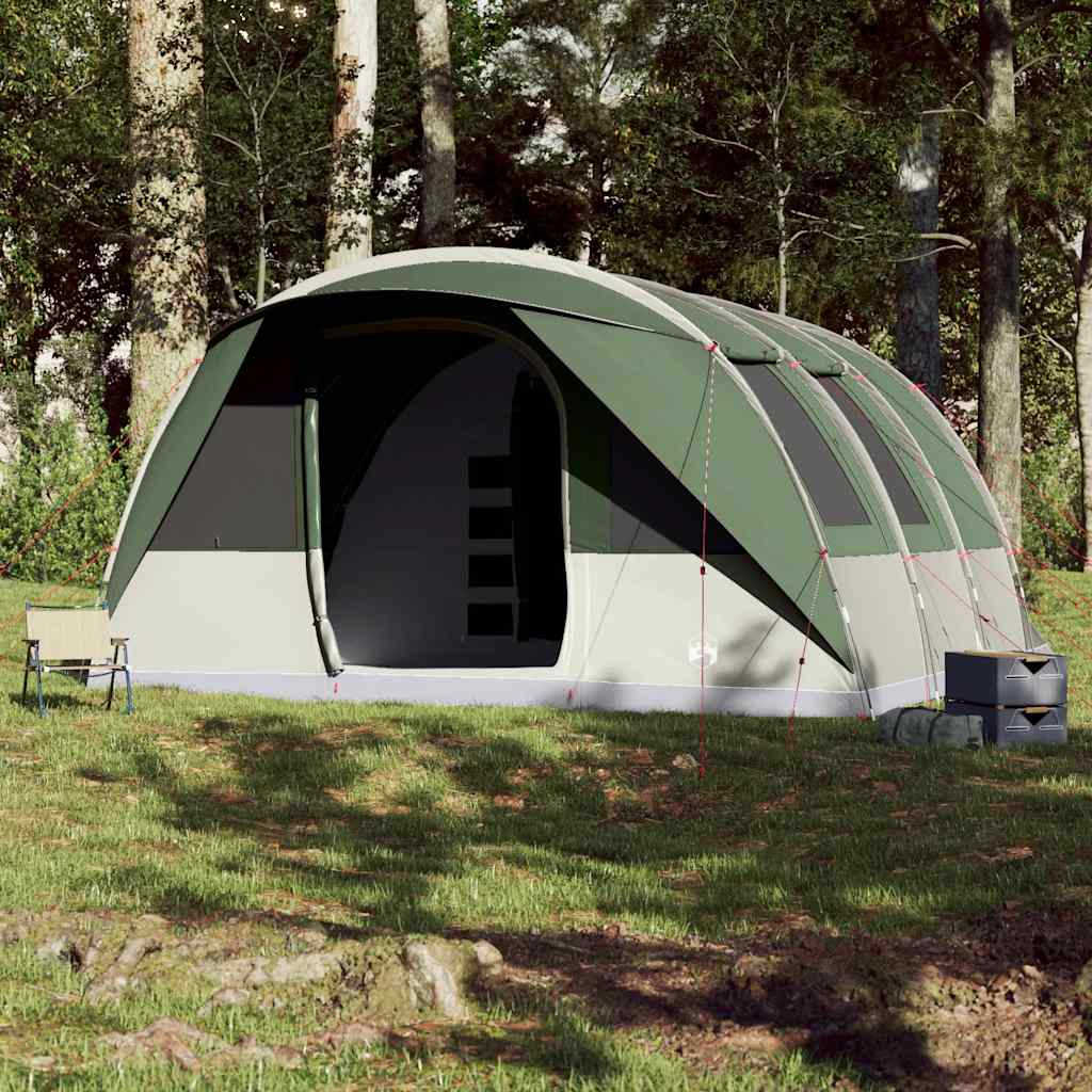 Tenda familiar túnel para 7 pessoas impermeável verde