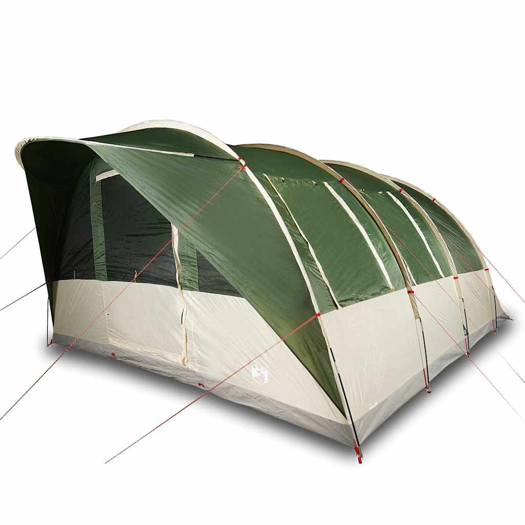 Tenda familiar túnel para 7 pessoas impermeável verde