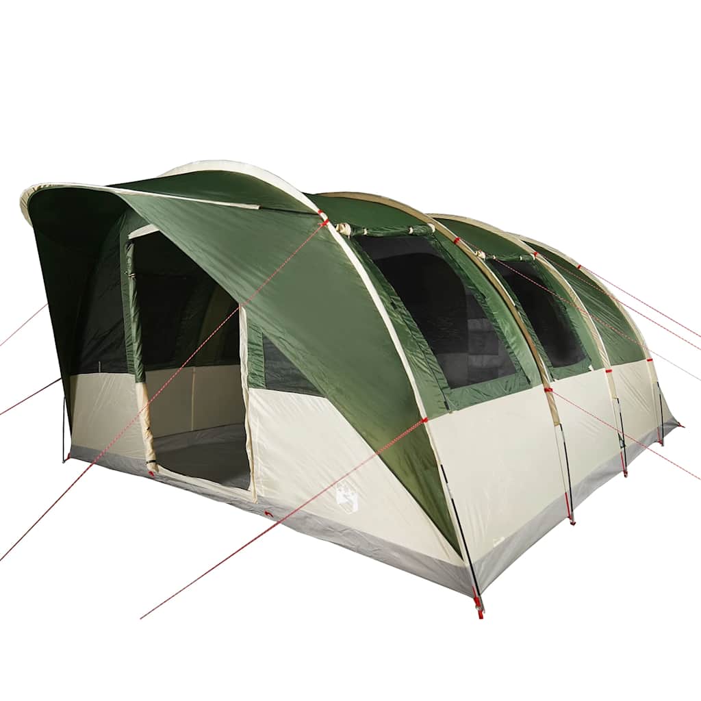 Tenda familiar túnel para 7 pessoas impermeável verde