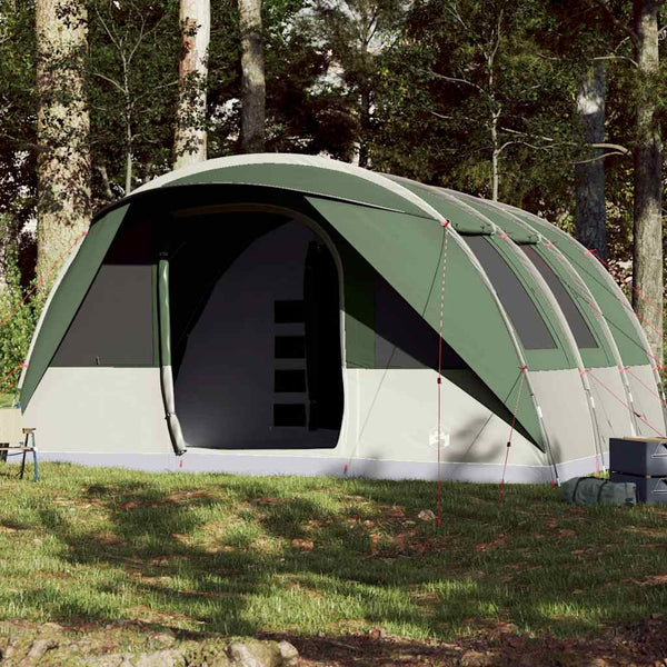 Tenda familiar túnel para 7 pessoas impermeável verde