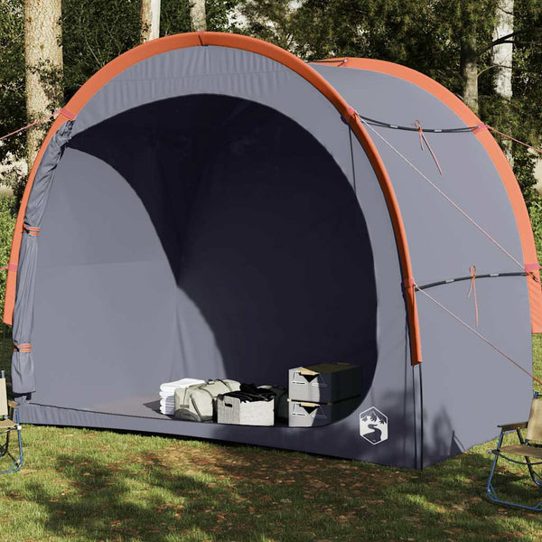 Tenda de arrumação impermeável cinzento e laranja