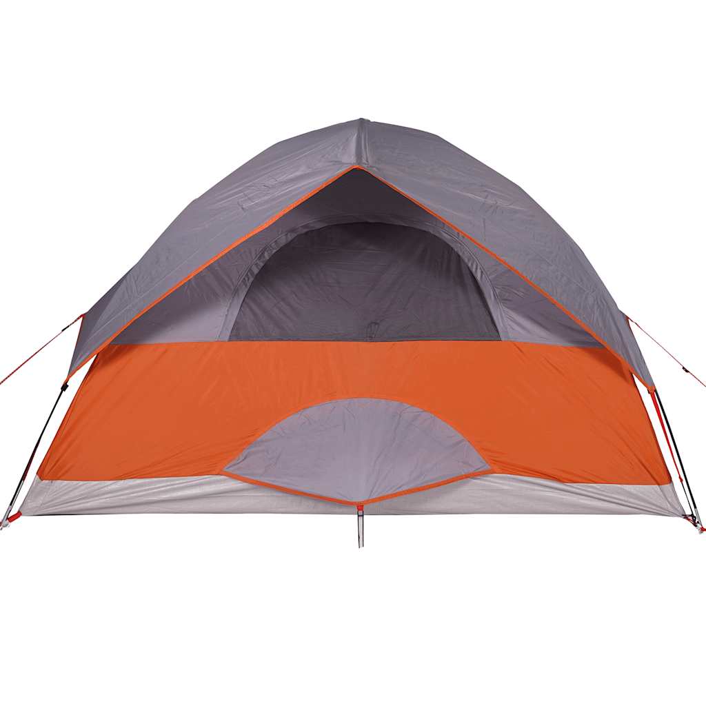 Tenda de campismo cúpula p/ 3 pessoas impermeável laranja