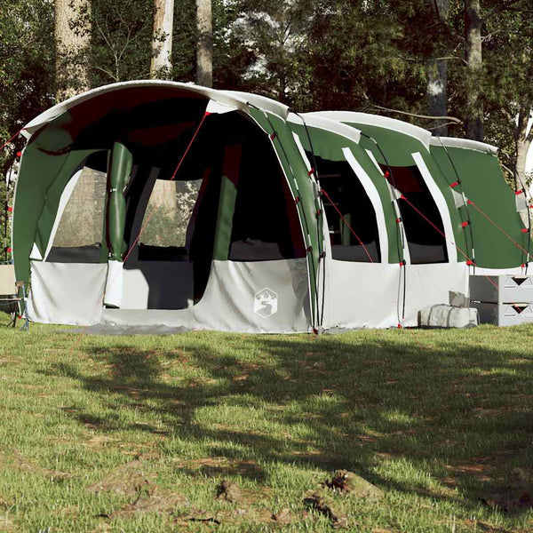 Tenda familiar túnel para 8 pessoas impermeável verde