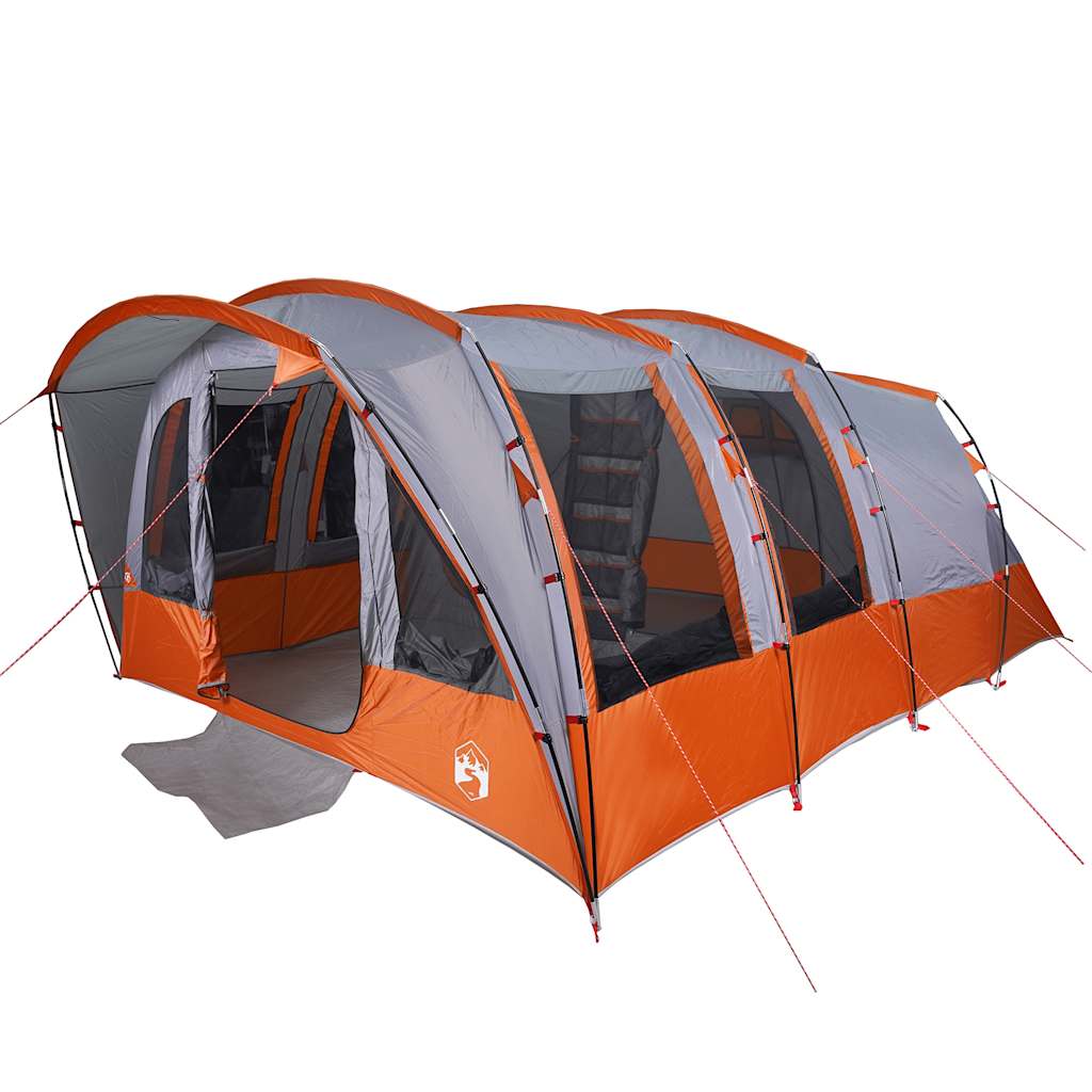 Tenda familiar túnel para 8 pessoas impermeável cinzento