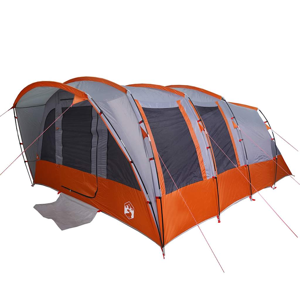 Tenda familiar túnel para 8 pessoas impermeável cinzento