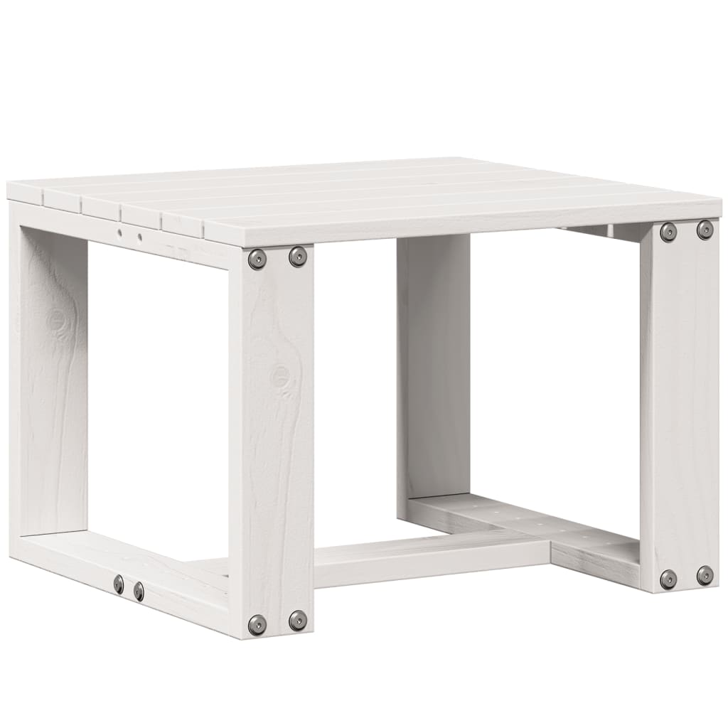 Conjunto de Jardim - 2 Poltronas e 1 Mesa - Madeira de Pinho Maciça Branco