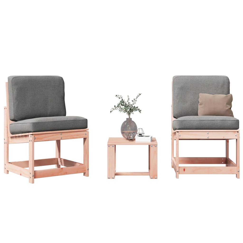 Conjunto de Jardim - 2 Poltronas e 1 Mesa - Madeira de Douglas Maciça