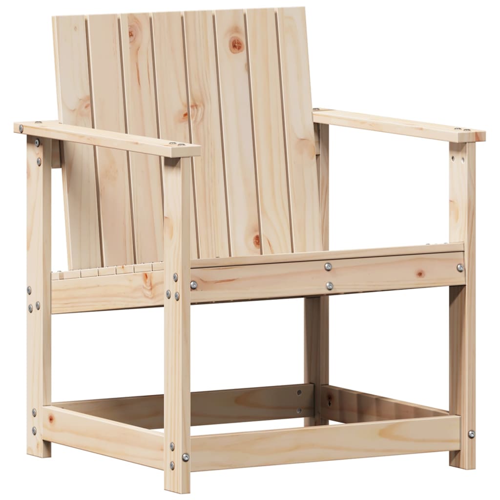 Conjunto de Jardim - 2 Poltronas e 1 Mesa - Madeira de Pinho Maciça