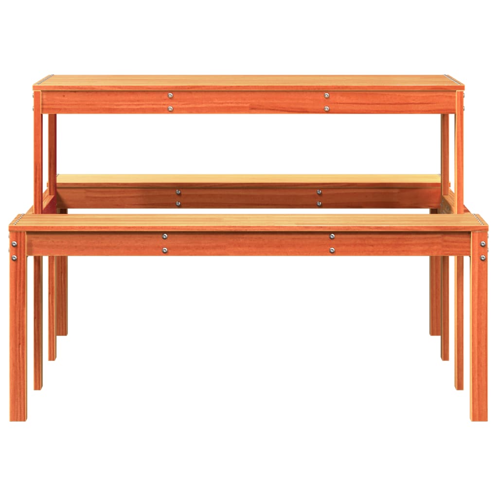 Mesa de piquenique 110x134x75 cm pinho maciço castanho-mel