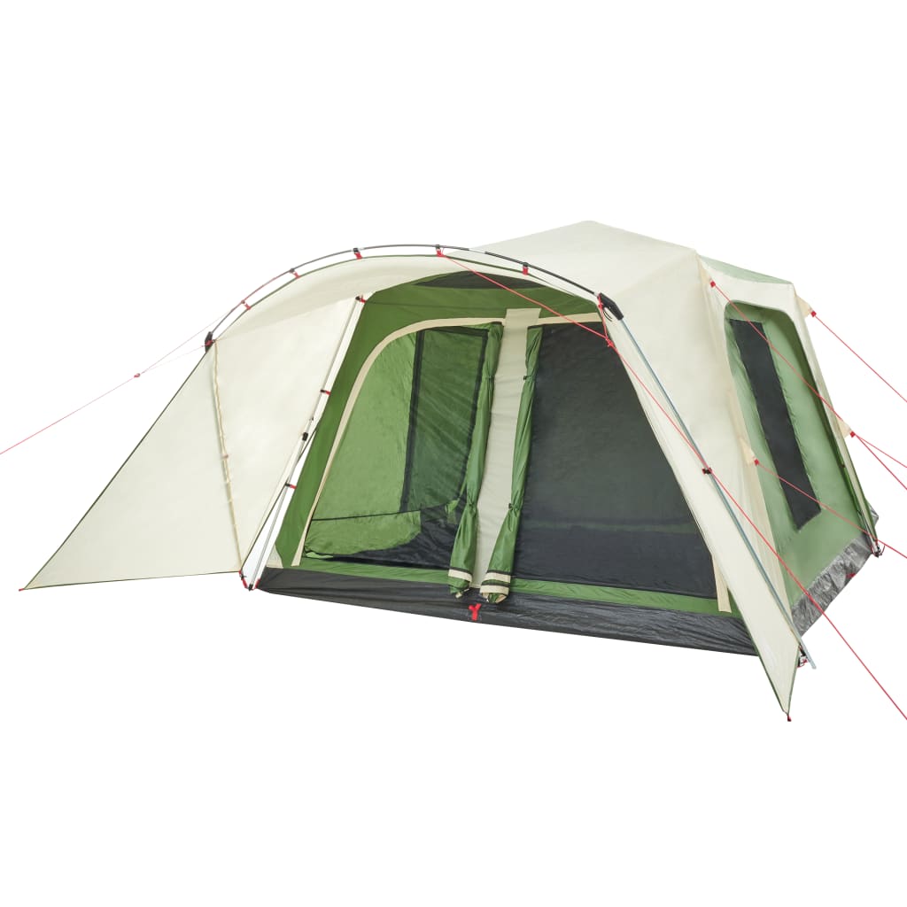 Tenda familiar c/ alpendre 9 pessoas libertação rápida verde
