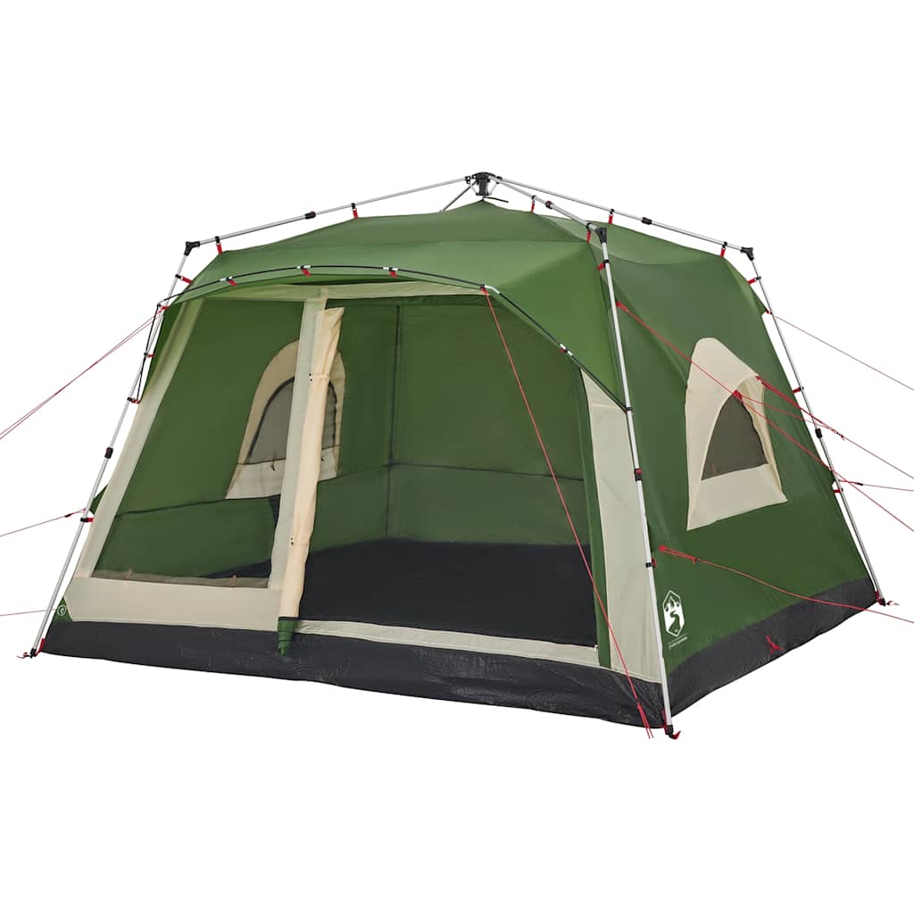 Tenda familiar cabana 7 pessoas libertação rápida verde