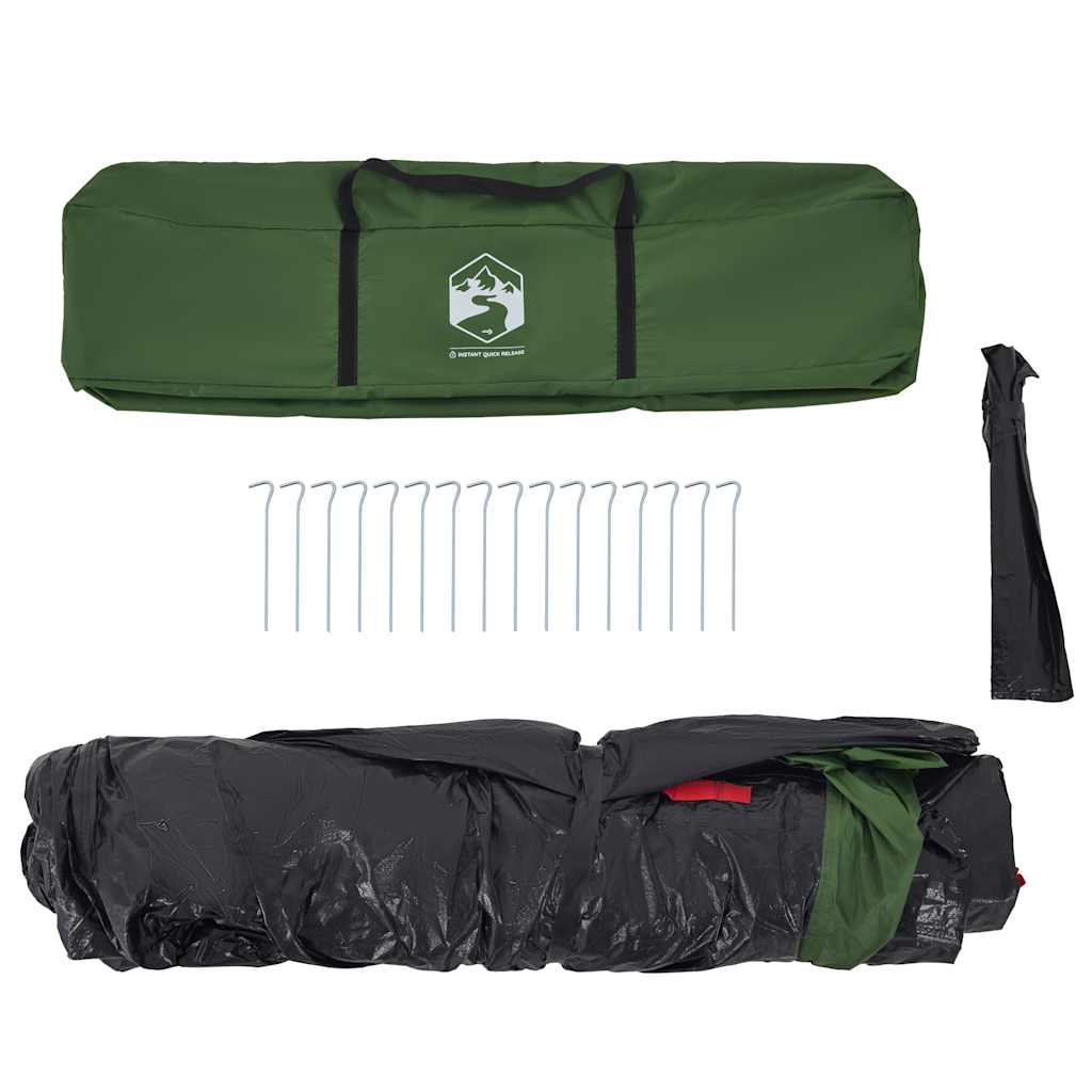 Tenda familiar cabana 7 pessoas libertação rápida verde