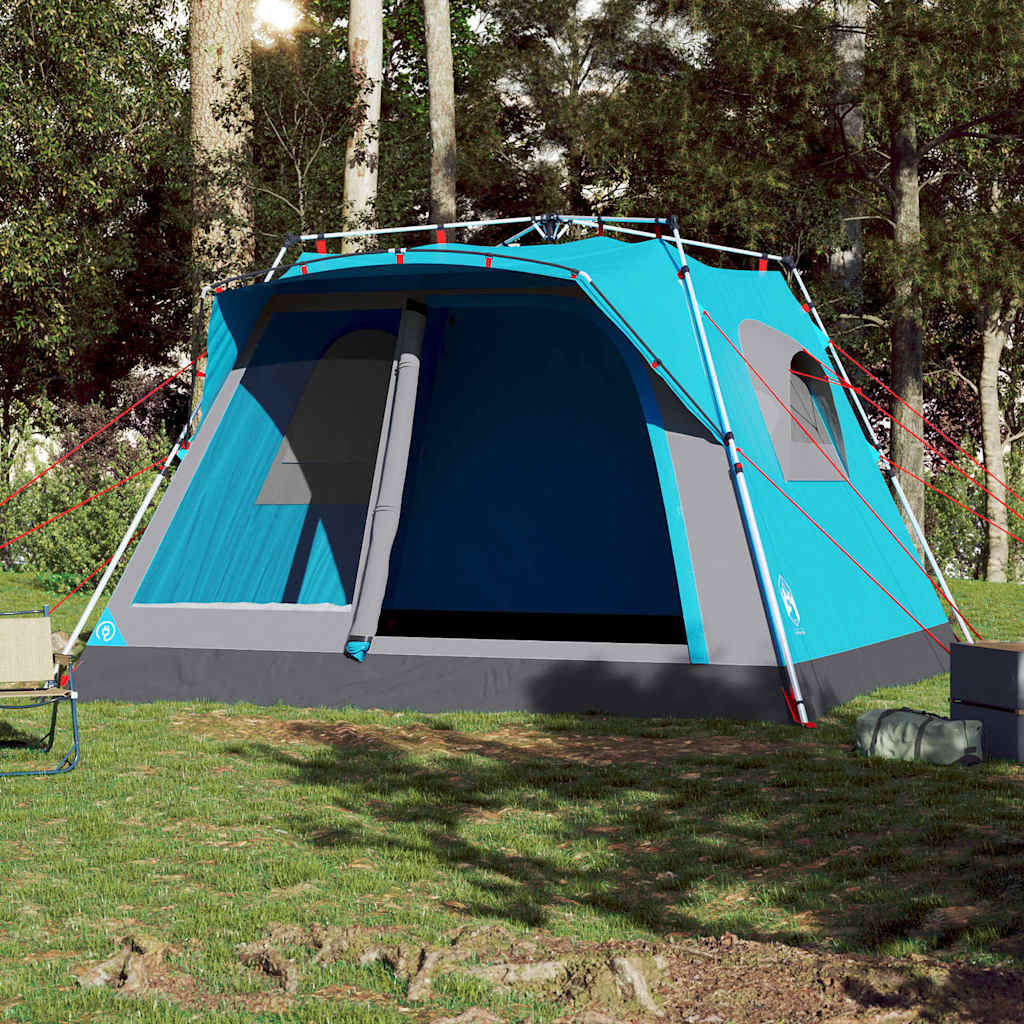 Tenda familiar cabana 7 pessoas libertação rápida azul