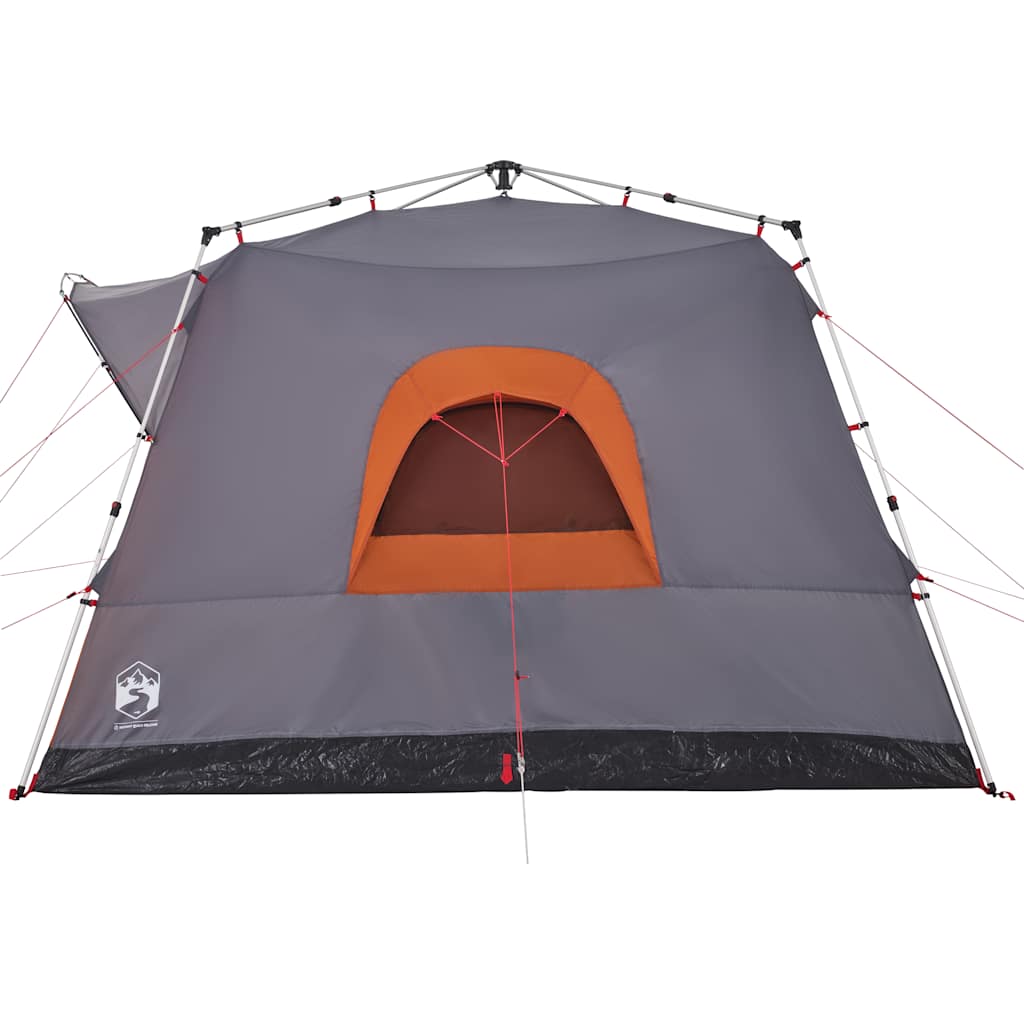 Tenda familiar cabana 7 pessoas libertação rápida cinza/laranja