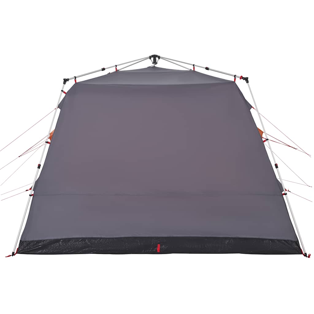 Tenda familiar cabana 7 pessoas libertação rápida cinza/laranja