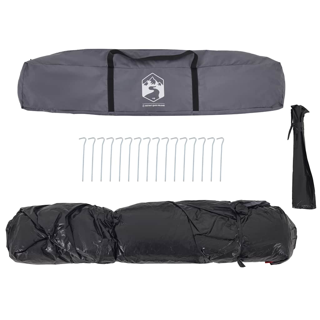 Tenda familiar cabana 7 pessoas libertação rápida cinza/laranja