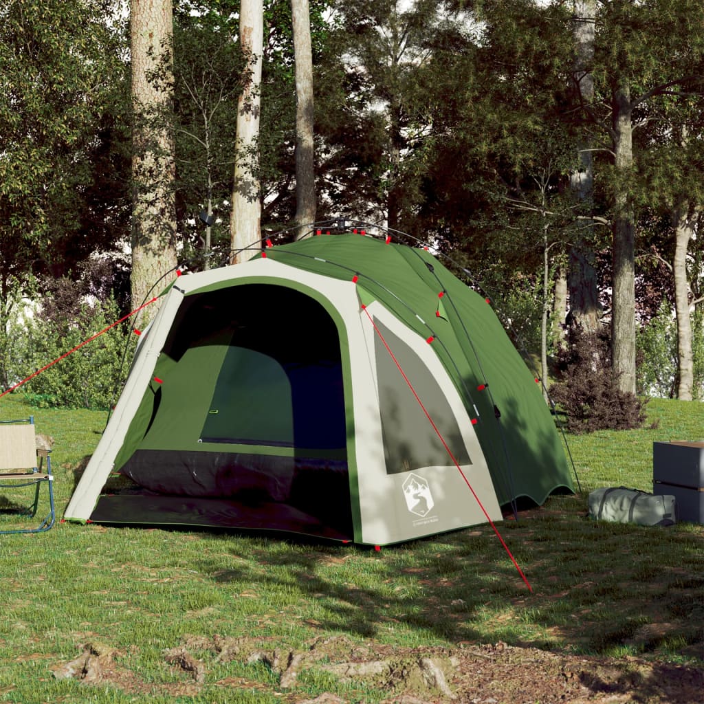 Tenda de campismo cúpula para 3 pessoas libertação rápida verde
