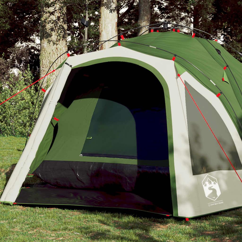 Tenda de campismo cúpula para 3 pessoas libertação rápida verde