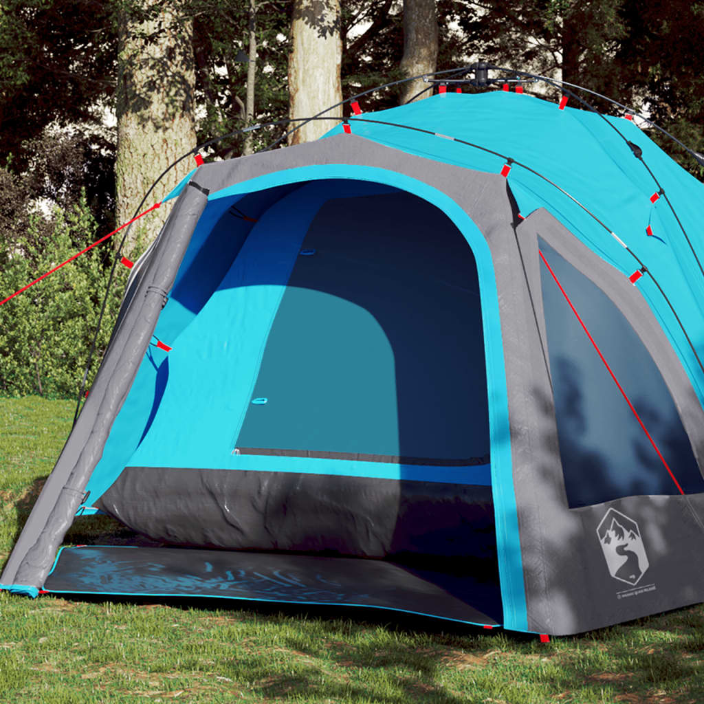 Tenda de campismo cúpula para 3 pessoas libertação rápida azul