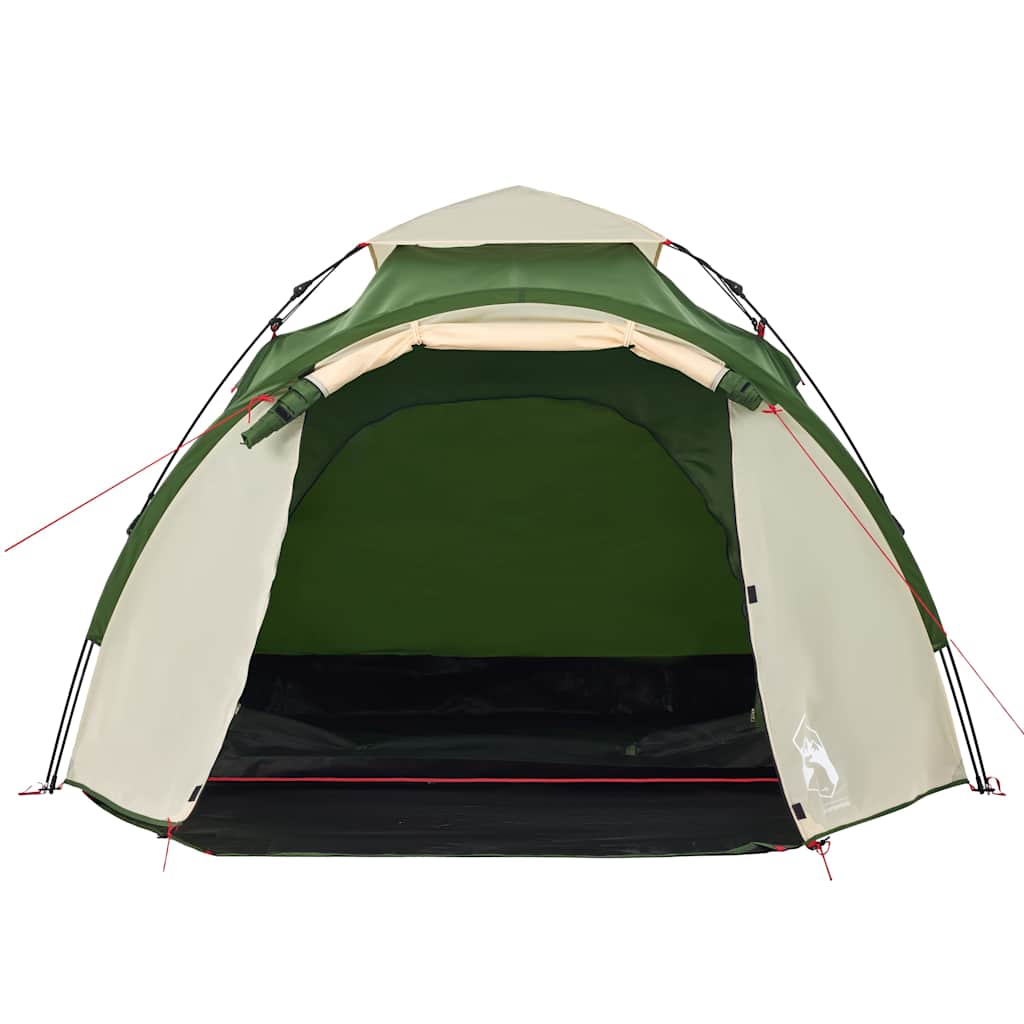 Tenda de campismo cúpula para 3 pessoas libertação rápida verde