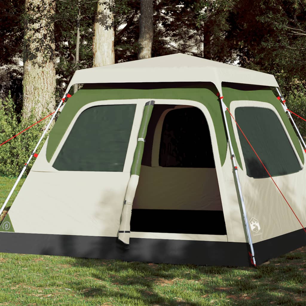 Tenda de campismo cúpula para 4 pessoas libertação rápida verde