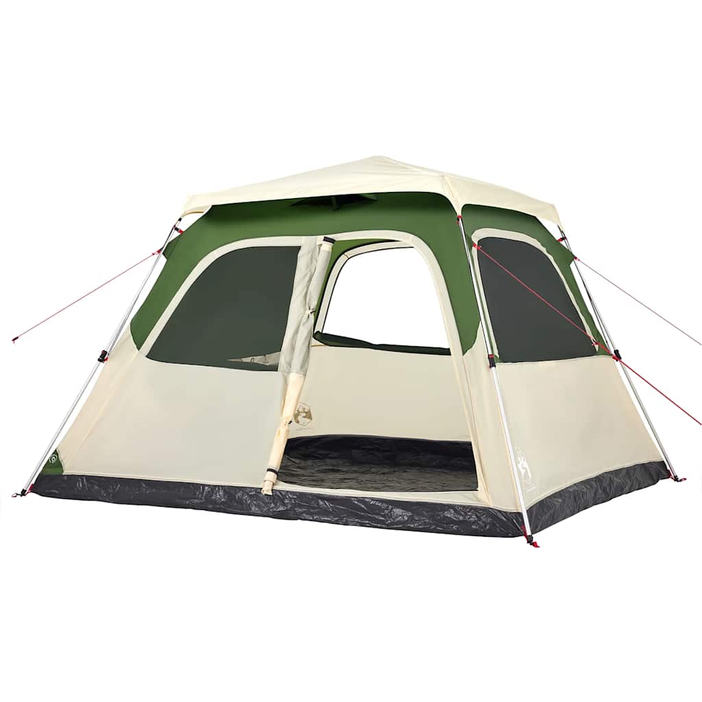 Tenda familiar cúpula para 6 pessoas libertação rápida verde