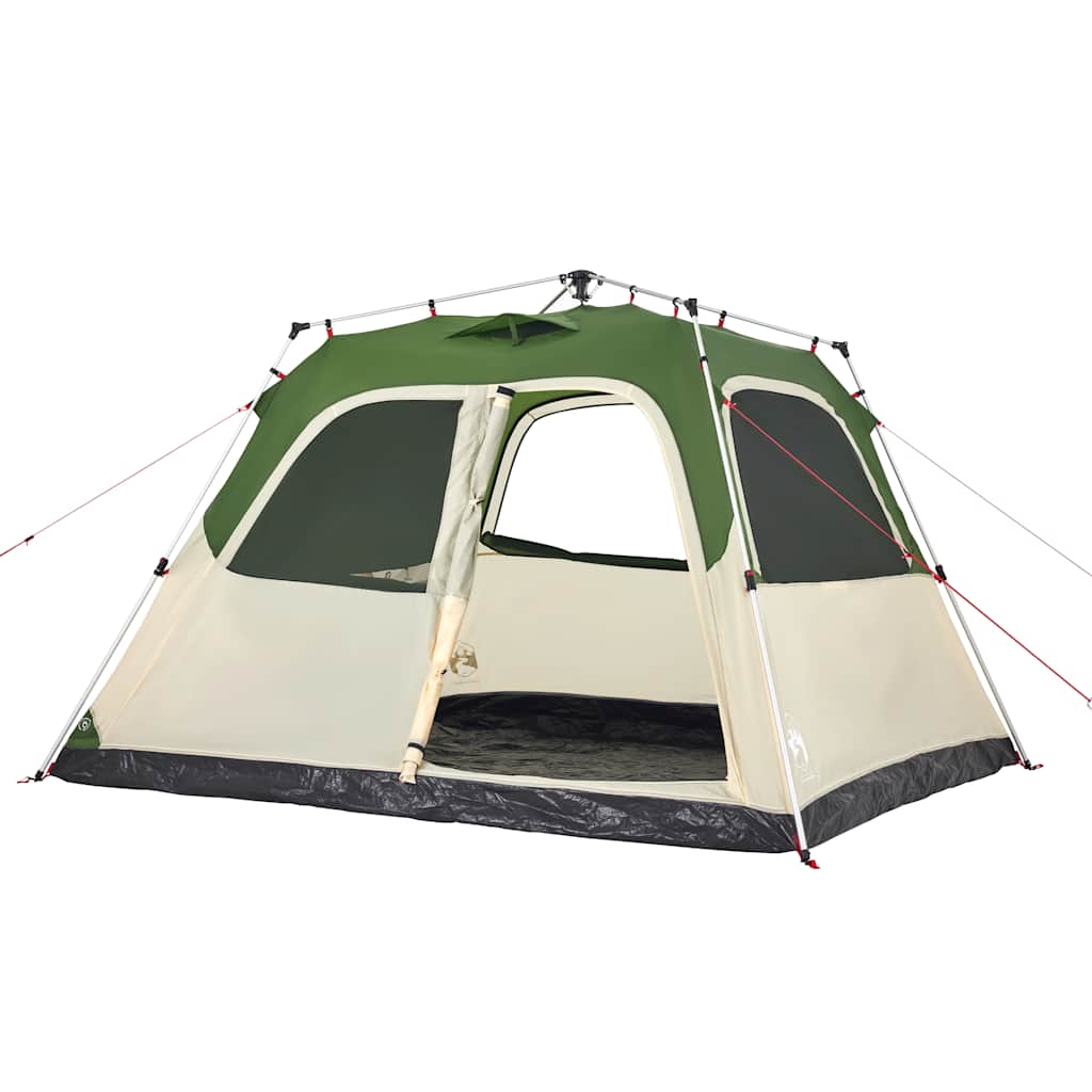 Tenda familiar cúpula para 6 pessoas libertação rápida verde