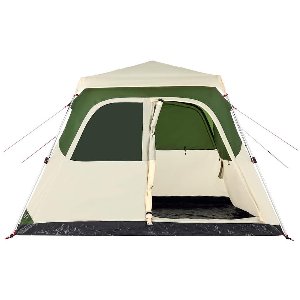 Tenda familiar cúpula para 6 pessoas libertação rápida verde