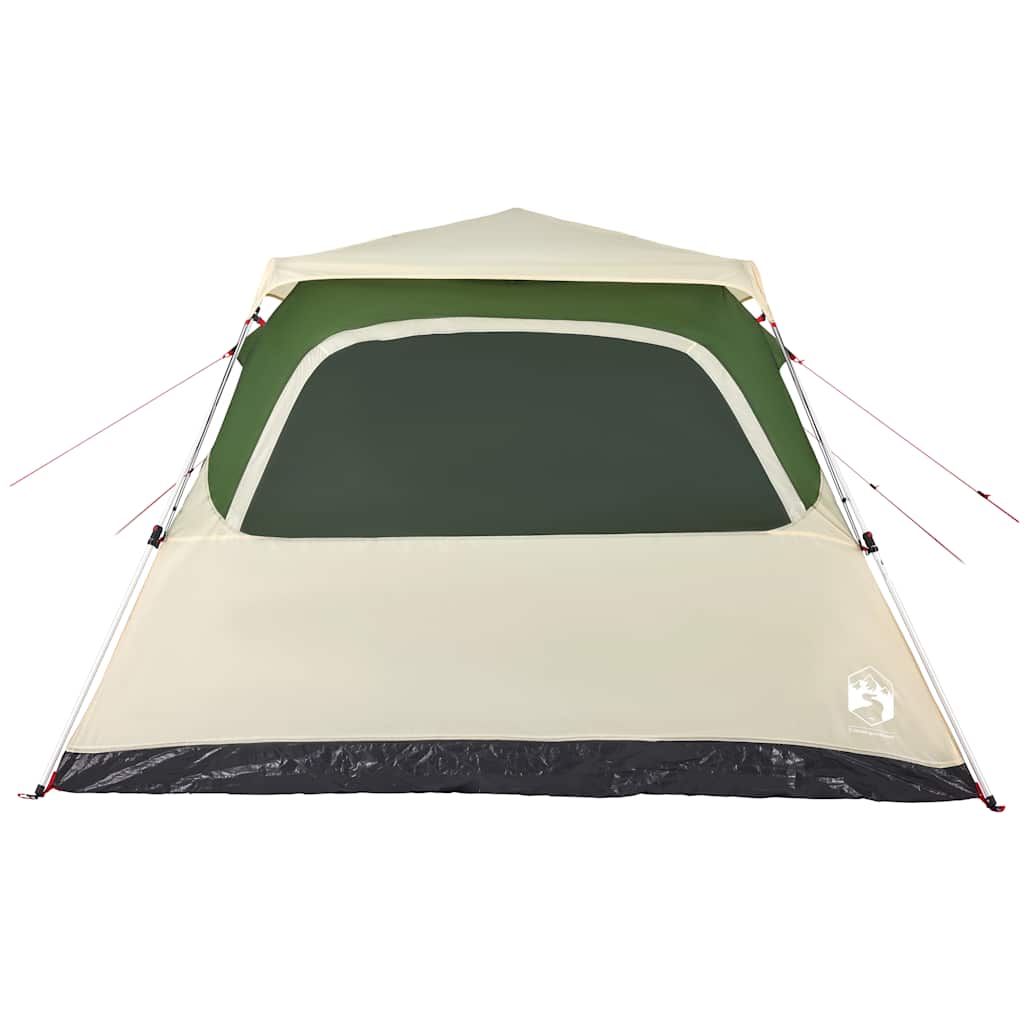 Tenda familiar cúpula para 6 pessoas libertação rápida verde