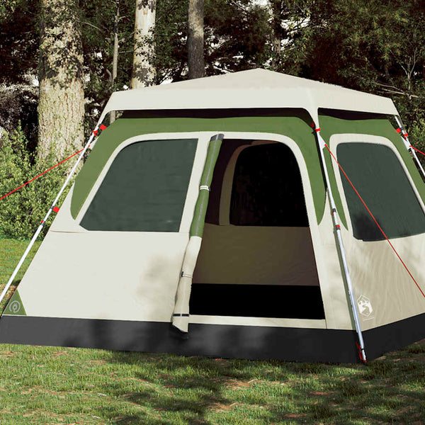 Tenda familiar cúpula para 6 pessoas libertação rápida verde