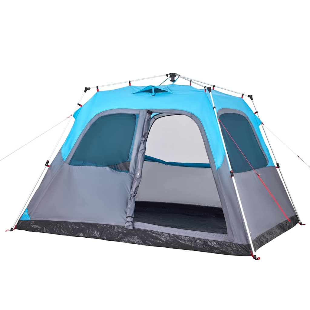 Tenda familiar cúpula para 6 pessoas libertação rápida azul