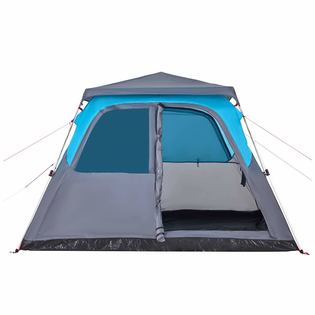 Tenda familiar cúpula para 6 pessoas libertação rápida azul