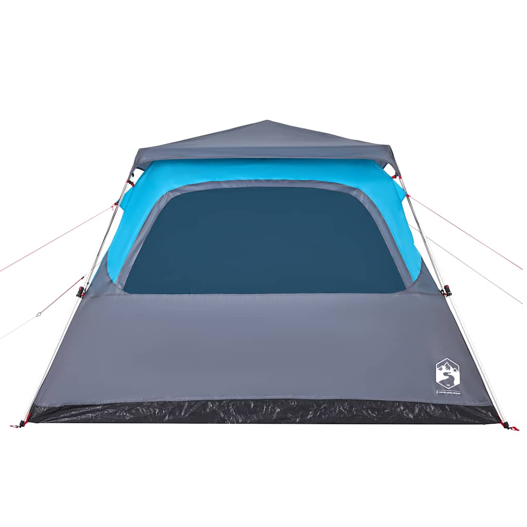 Tenda familiar cúpula para 6 pessoas libertação rápida azul