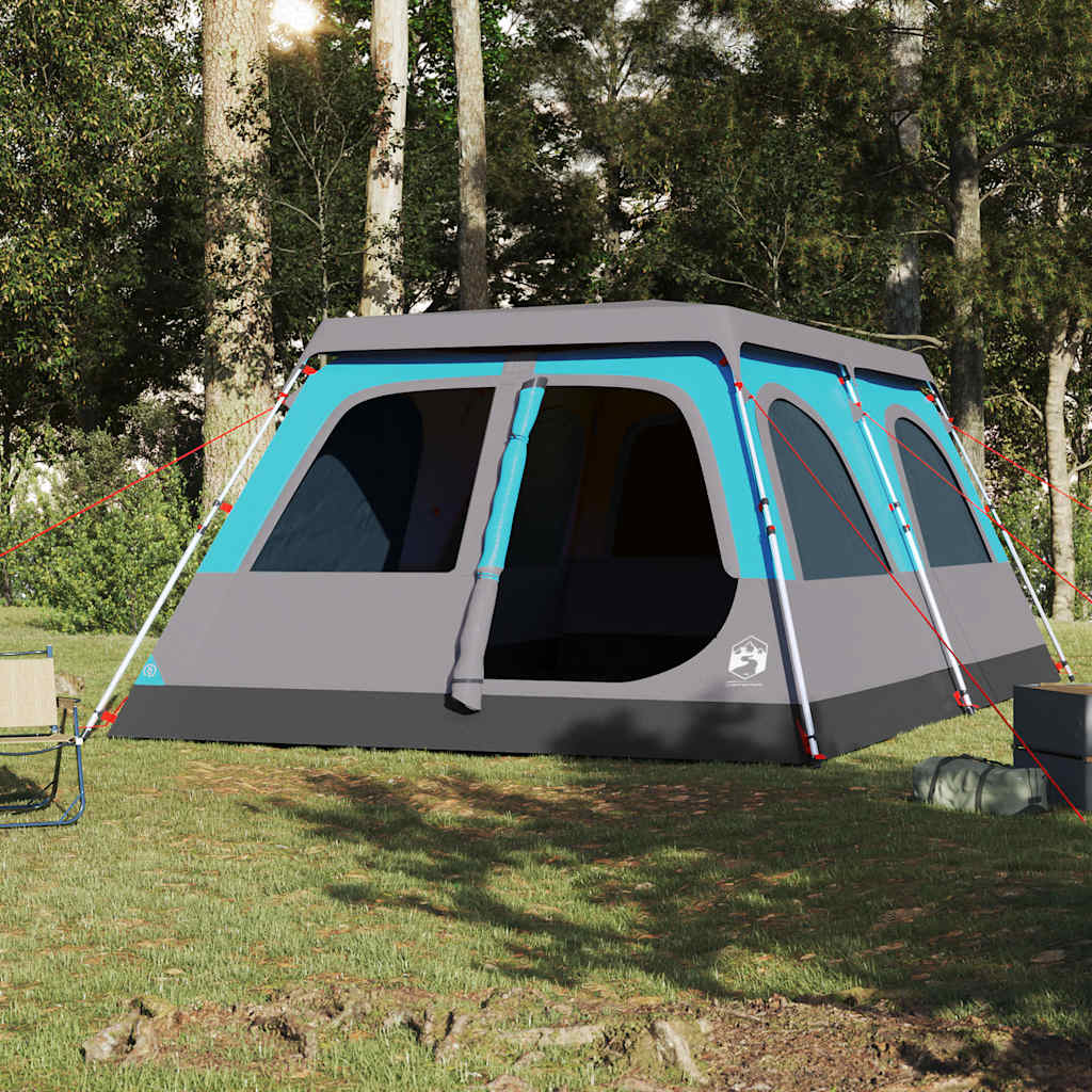 Tenda familiar cúpula para 8 pessoas libertação rápida azul
