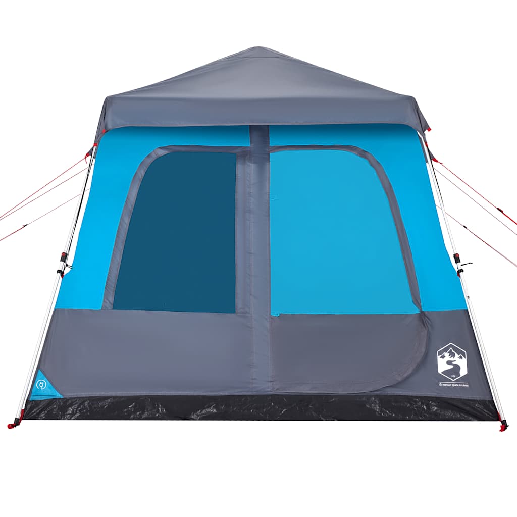 Tenda familiar cúpula para 8 pessoas libertação rápida azul