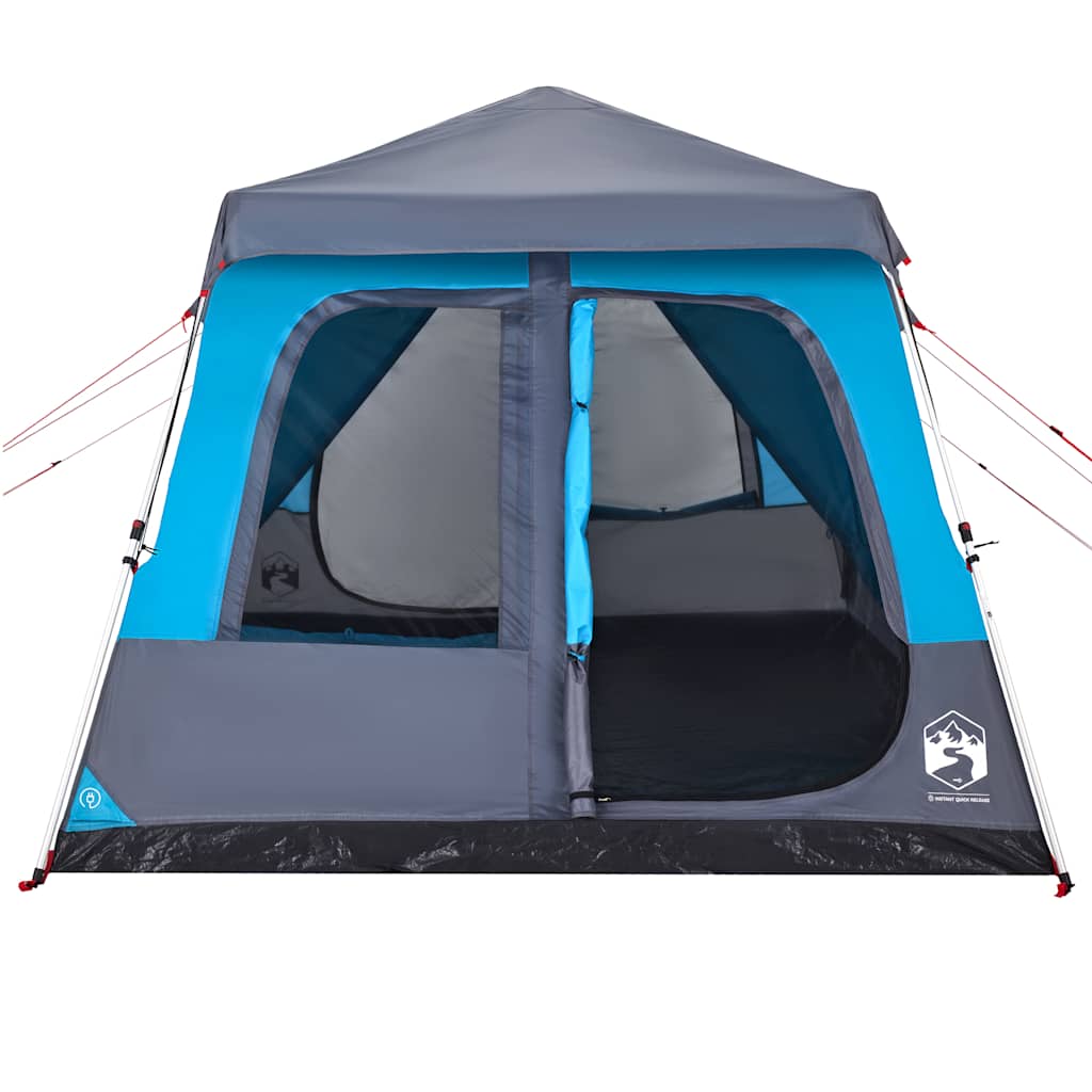 Tenda familiar cúpula para 8 pessoas libertação rápida azul