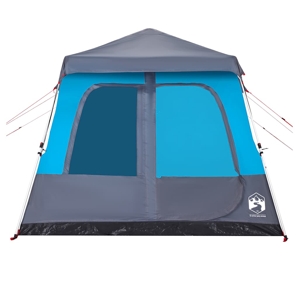 Tenda familiar cúpula para 8 pessoas libertação rápida azul