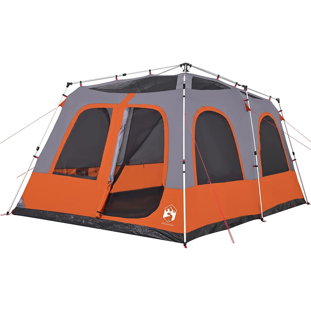 Tenda familiar cúpula 8 pessoas libertação rápida cinza/laranja