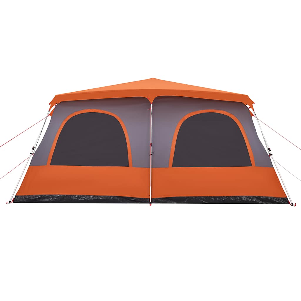 Tenda familiar cúpula 8 pessoas libertação rápida cinza/laranja