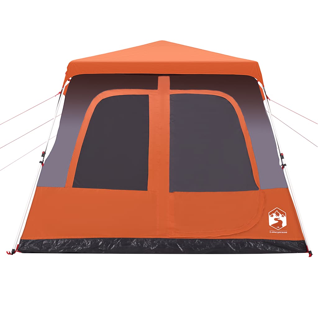 Tenda familiar cúpula 8 pessoas libertação rápida cinza/laranja