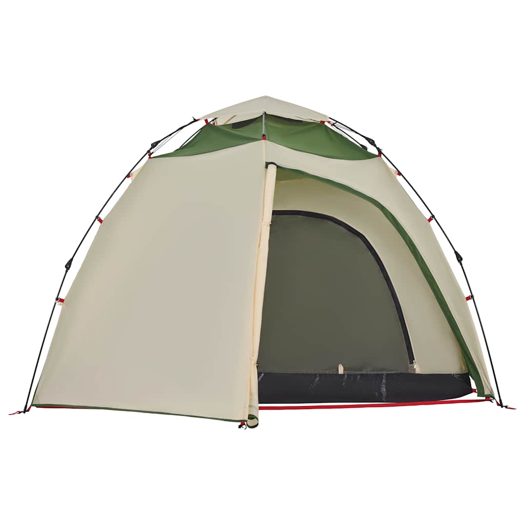 Tenda de campismo cúpula para 4 pessoas libertação rápida verde