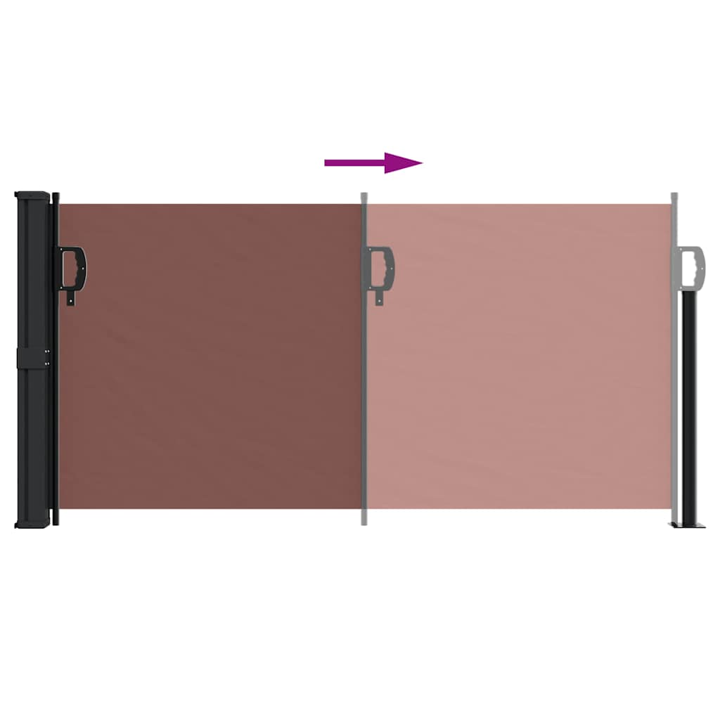 Toldo lateral retrátil 100x300 cm castanho