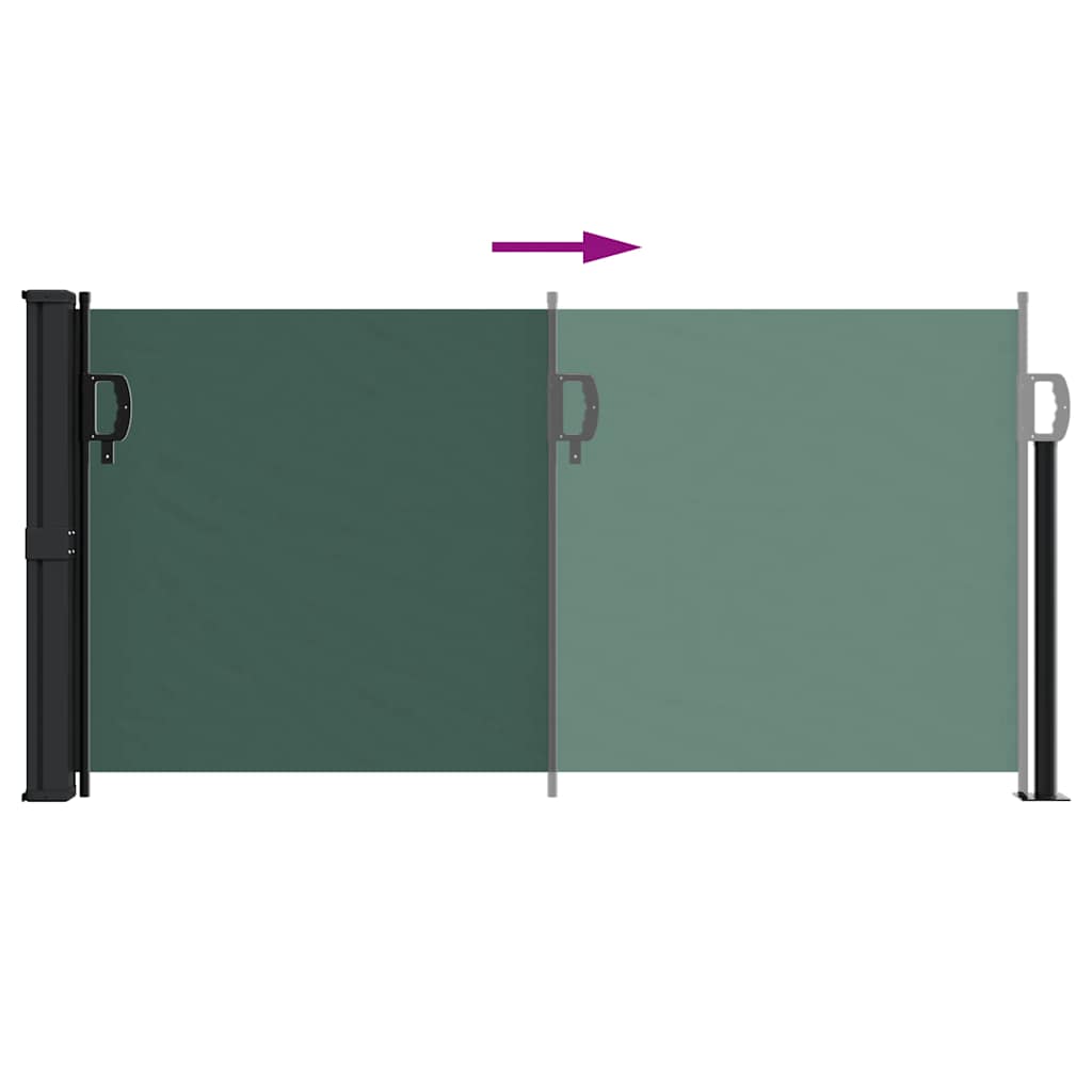 Toldo lateral retrátil 100x300 cm verde-escuro
