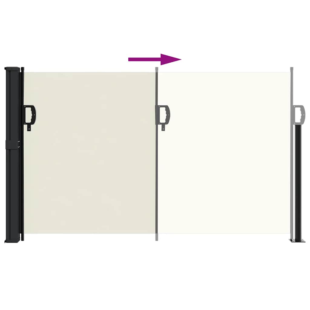 Toldo lateral retrátil 117x300 cm creme