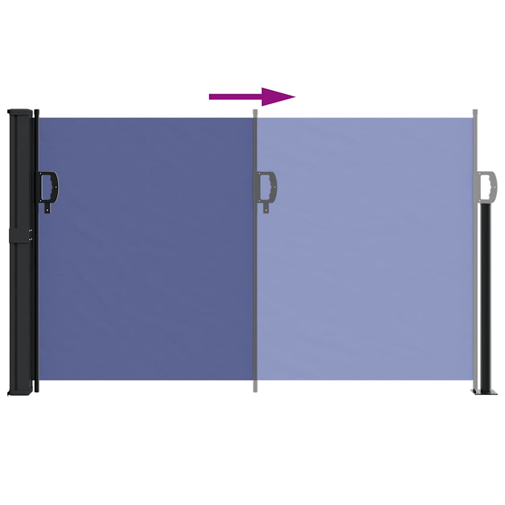 Toldo lateral retrátil 117x300 cm azul