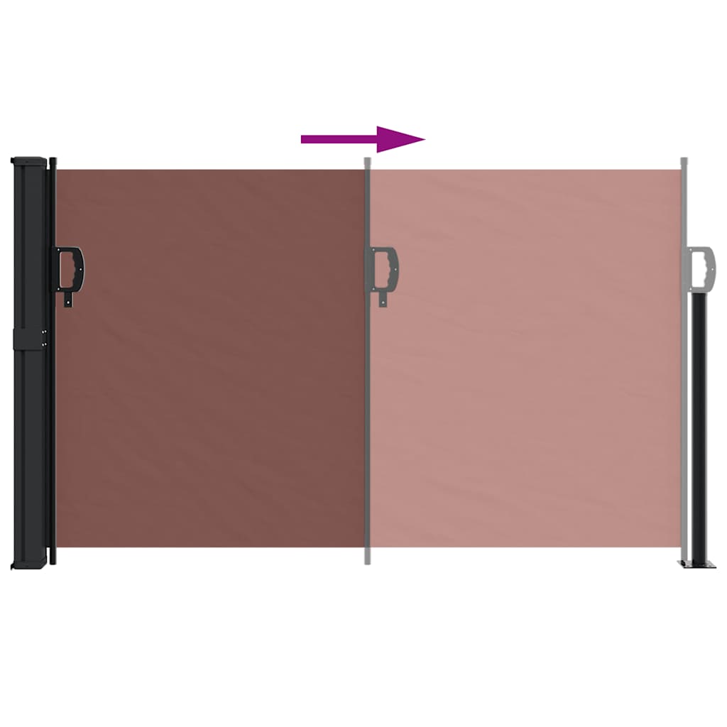 Toldo lateral retrátil 117x300 cm castanho