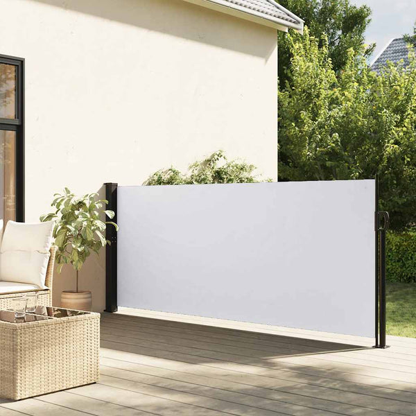 Toldo lateral retrátil 117x300 cm branco