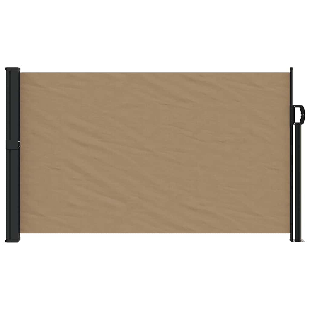 Toldo lateral retrátil 117x300 cm cinzento-acastanhado