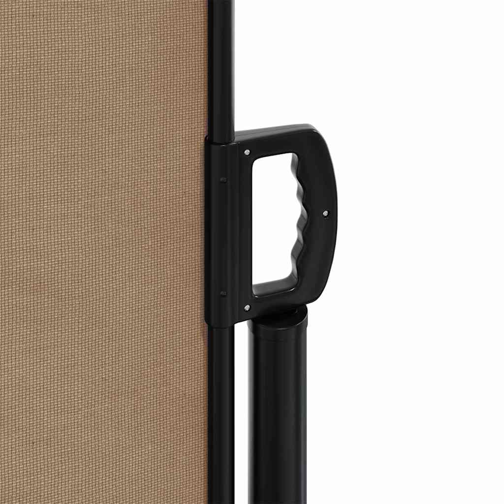 Toldo lateral retrátil 117x300 cm cinzento-acastanhado
