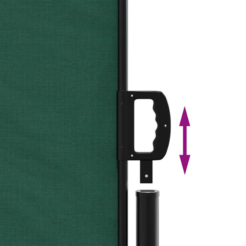 Toldo lateral retrátil 117x300 cm verde-escuro
